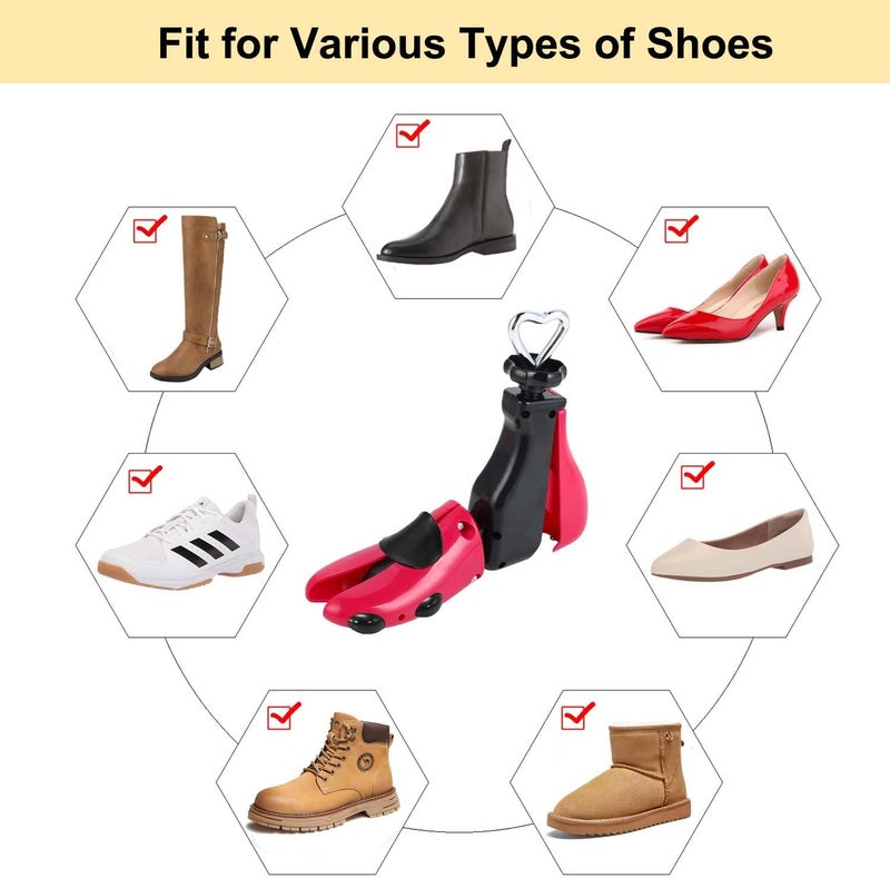 Halcent Shoe Stretcher Men Women Boot Stretcher, Plastic Shoe Tree Women Men Shoe Shaper Expander Shoe Width (Pack of 1) - Image 5